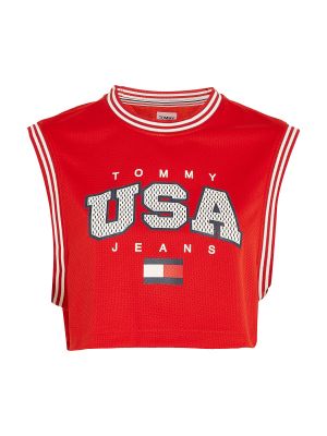 Chemisier Tommy Jeans rouge