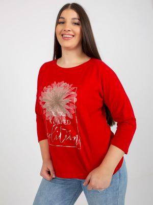 Bluză cu inscripții Fashionhunters roșu