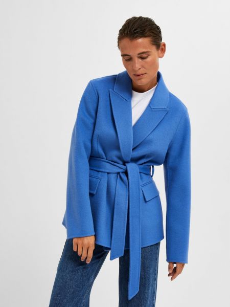 Krátký kabát Selected Femme modrá