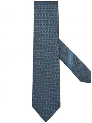 Cravatta ricamata Zegna blu