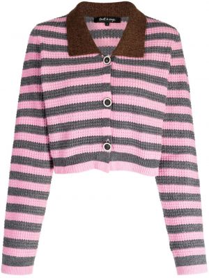 Cardigan a righe Tout A Coup rosa