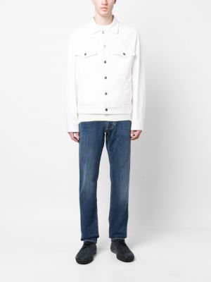 Kurtka jeansowa Giorgio Armani biała