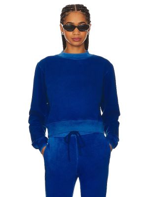 Sudadera con capucha de algodón de cuello redondo Cotton Citizen azul