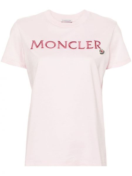 T-shirt di cotone Moncler rosa