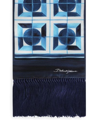Bufanda con estampado Dolce & Gabbana azul
