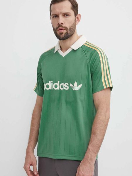 Polo majica s printom Adidas Originals zelena