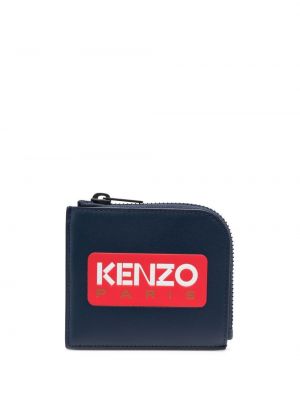 Peňaženka na zips s potlačou Kenzo modrá