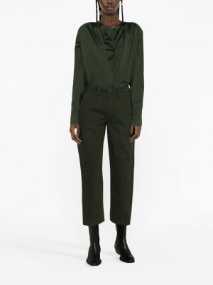 Rovné kalhoty Lemaire zelené