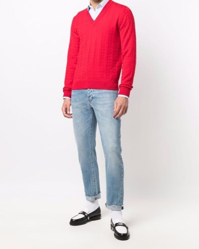 Jersey de tela jersey de tejido jacquard Gucci rojo