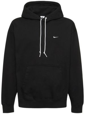 Bavlněná mikina s kapucí Nike černá