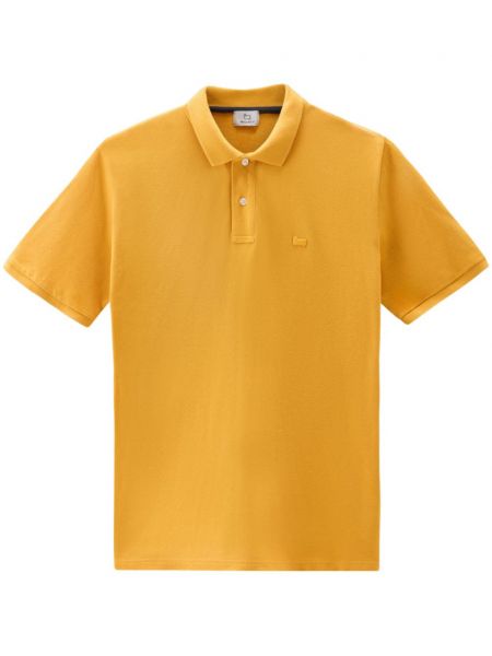 Polo majica z vezenjem Woolrich rumena