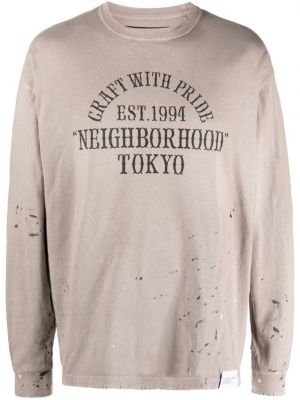 Bluza z przetarciami Neighborhood szara