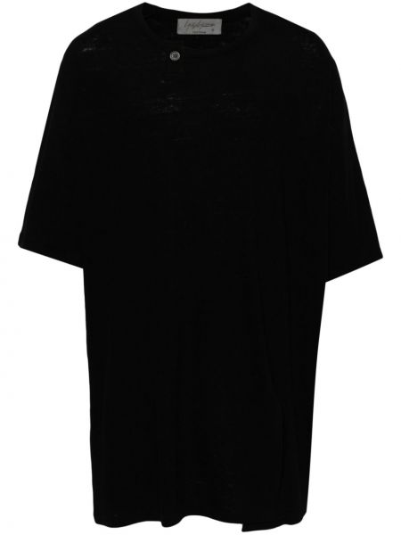 Marškinėliai su sagomis Yohji Yamamoto juoda