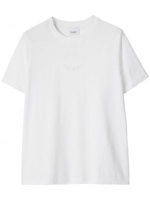 T-shirt brodé Burberry blanc