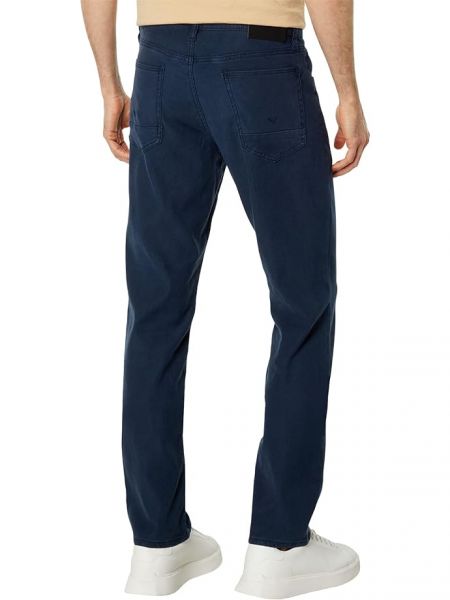 Прямые брюки слим Hudson Jeans синие