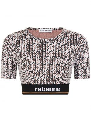 T-shirt à imprimé Rabanne noir