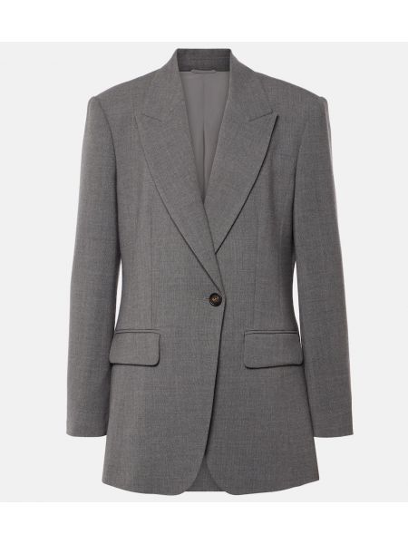 Blazer en laine Brunello Cucinelli gris