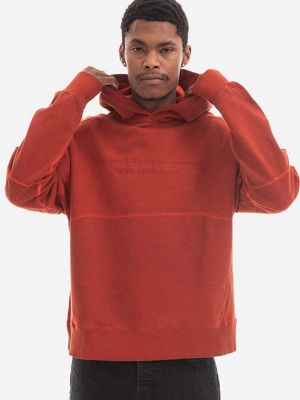 Pamučna hoodie s kapuljačom A-cold-wall* crvena