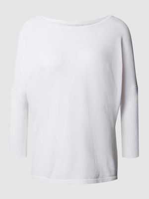 Dzianinowy sweter w jednolitym kolorze Free/quent biały