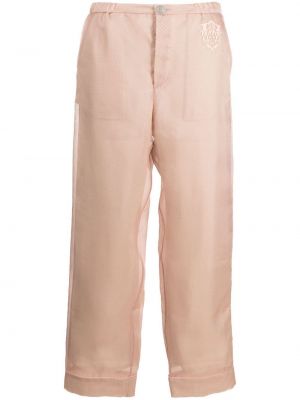 Παντελόνι με ίσιο πόδι από διχτυωτό Koché ροζ