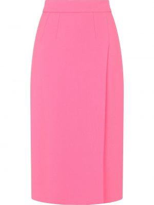 Falda midi de cintura alta Dolce & Gabbana rosa