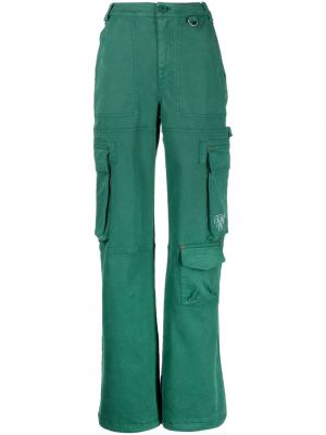 Карго панталони бродирани Marine Serre зелено