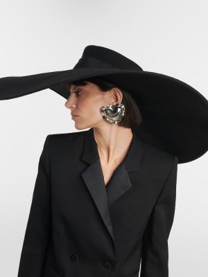 Вълнена шапка от филц Nina Ricci черно