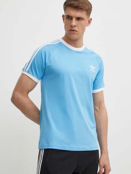 Tricou din bumbac Adidas Originals albastru
