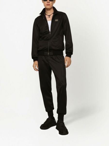 Sportovní kalhoty jersey Dolce & Gabbana černé