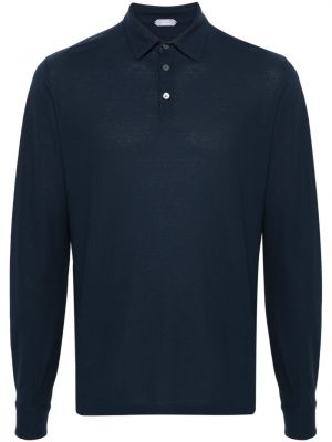 Medvilninis polo marškinėliai Zanone mėlyna
