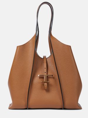 Кожаная сумка Tods коричневая