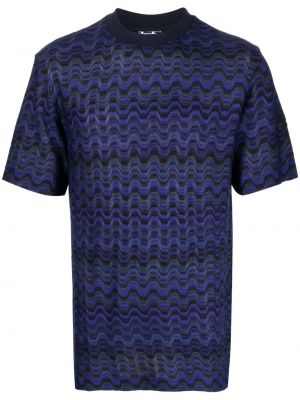 Tričko s okrúhlym výstrihom Missoni modrá