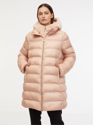 Prošívaný kabát Geox růžový