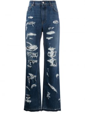 Jeans boyfriend effet usé Dolce & Gabbana bleu