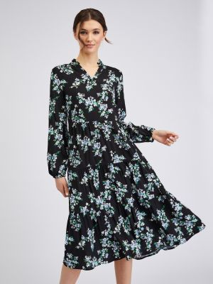 Kvetinové šaty Orsay čierna