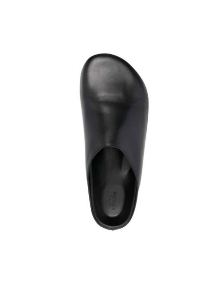 Zapatillas de cuero de punta redonda Studio Nicholson negro