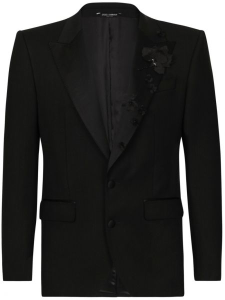 Květinový oblek Dolce & Gabbana černý