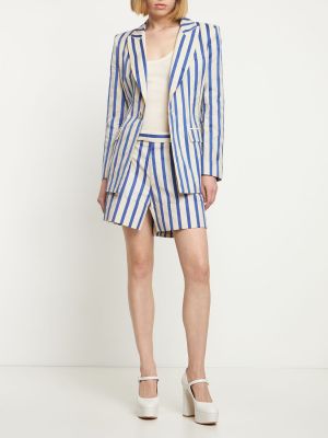 Shorts en coton à rayures Vivienne Westwood bleu