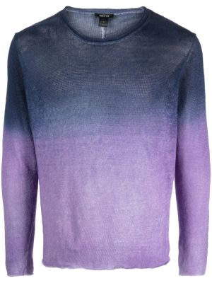 Ленен пуловер с градиентным принтом Avant Toi