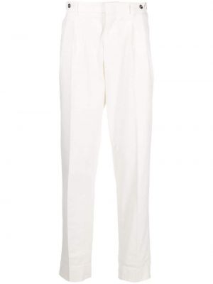Pantaloni dritti di cotone Peserico bianco