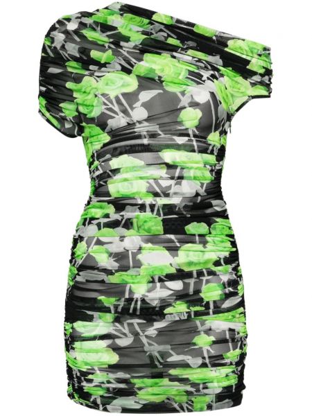 Kleid mit one-shoulder-träger mit print David Koma