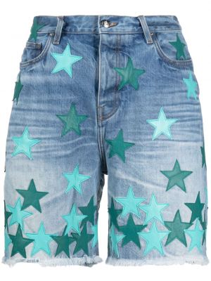 Shorts di jeans con motivo a stelle Amiri blu