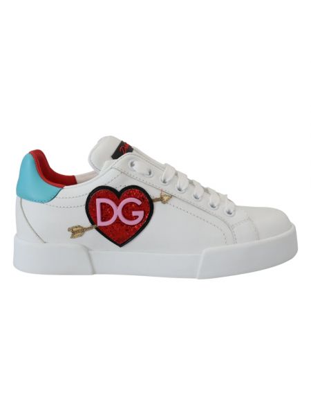 Leder sneaker Dolce & Gabbana weiß
