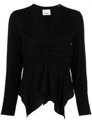 Ασύμμετρη μπλούζα Isabel Marant μαύρο