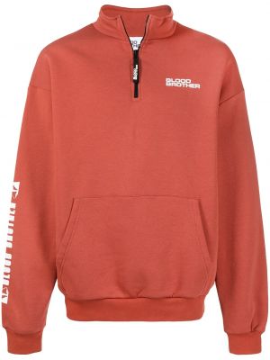 Trykt sweatshirt Blood Brother rød