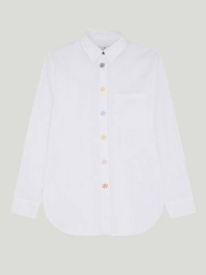 Camisa de algodón Ps Paul Smith blanco