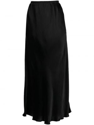 Drapovaný hodvábna dlhá sukňa The Row čierna