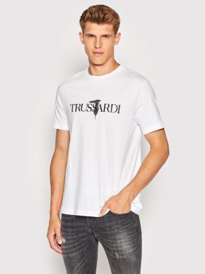 Majica s printom Trussardi bijela