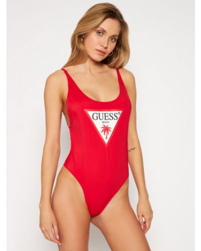Jednodílné plavky Guess červené