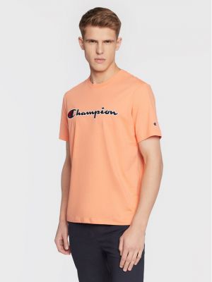 Siuvinėtas marškinėliai Champion oranžinė